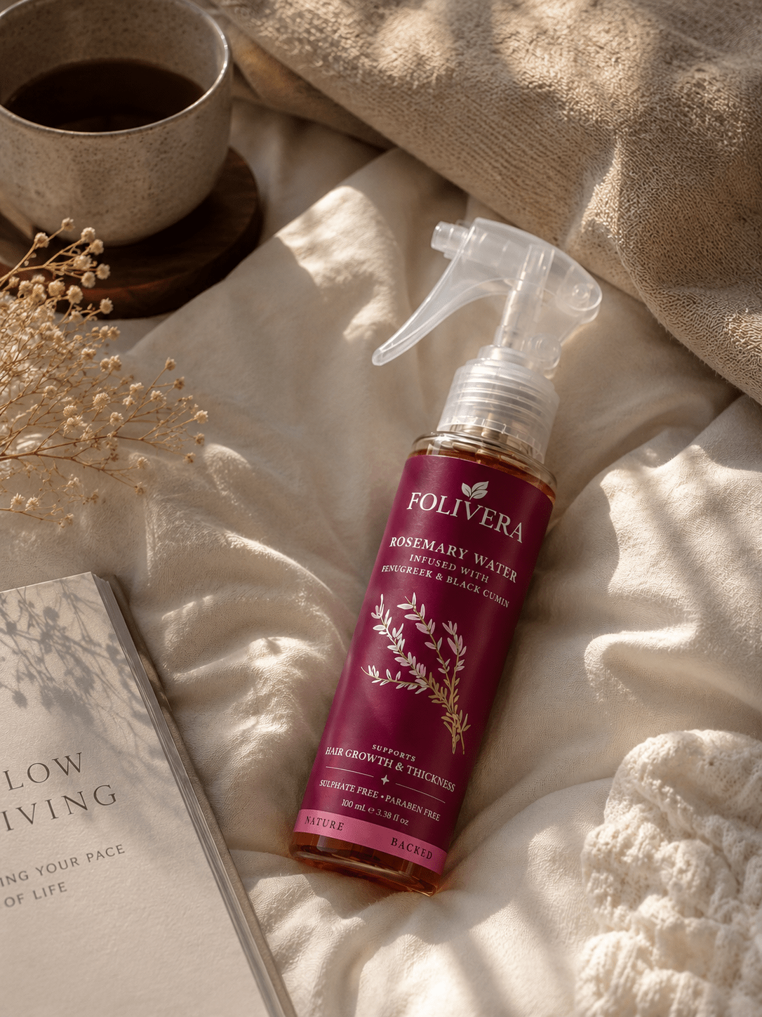 Folivera Rosemary Water – Infused with Fenugreek & Black Cumin | 100ml - folivera