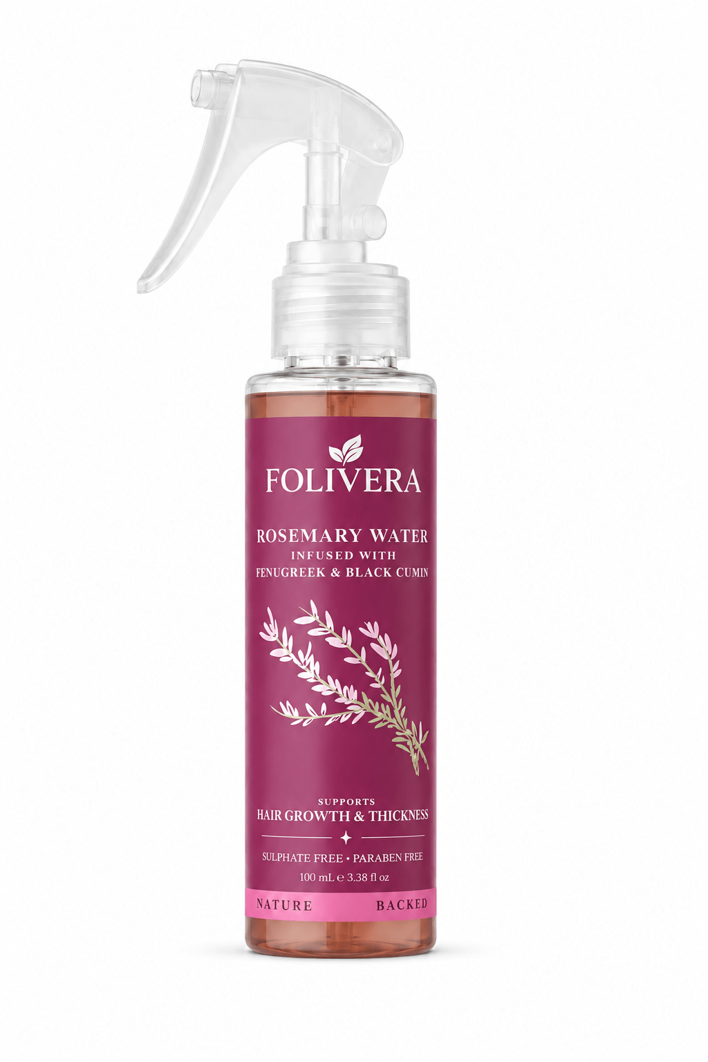 Folivera Rosemary Water – Infused with Fenugreek & Black Cumin | 100ml - folivera